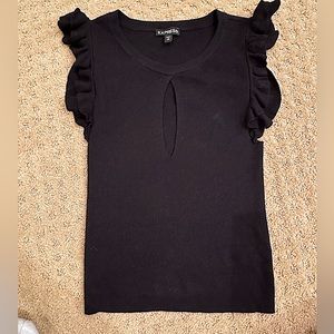 Express cashmere open bust shirt